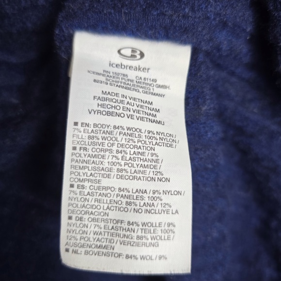 Icebreaker- Men's Large MerinoLOFT Descender Hybrid Jacket- Blue - Picture 7 of 8